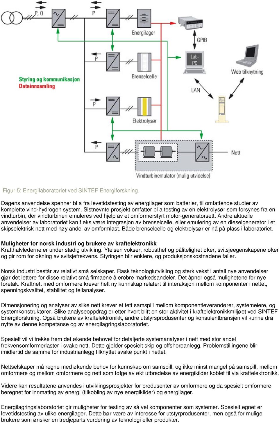 Andre aktuelle anvendelser av laboratoriet kan f eks være integrasjon av brenselcelle, eller emulering av en dieselgenerator i et skipselektrisk nett med høy andel av omformlast.