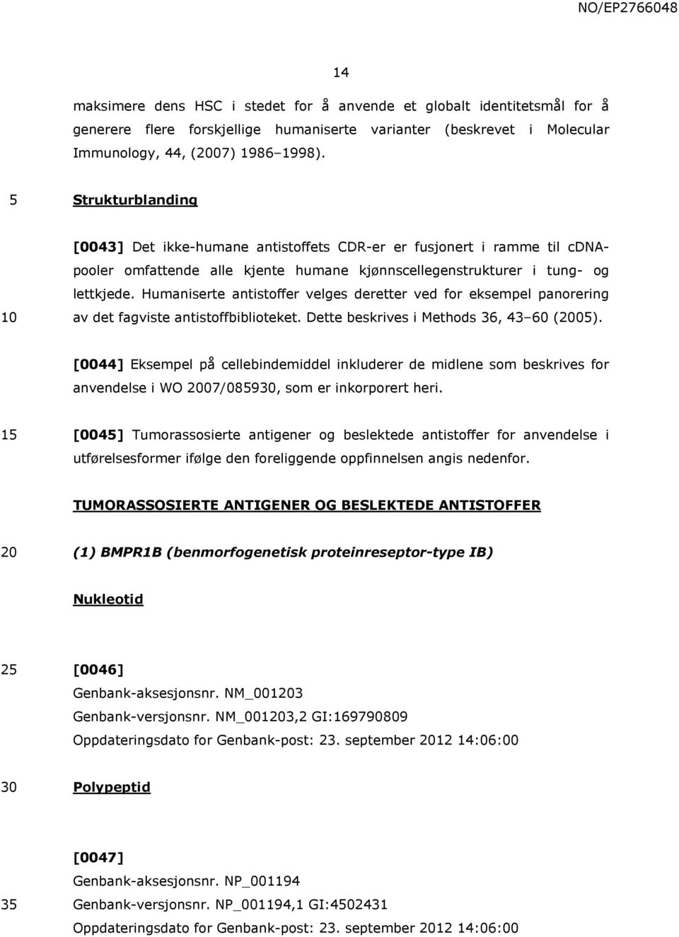 Humaniserte antistoffer velges deretter ved for eksempel panorering av det fagviste antistoffbiblioteket. Dette beskrives i Methods 36, 43 60 (200).