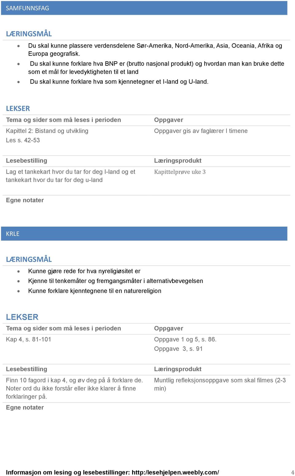 Kapittel 2: Bistand og utvikling Les s.