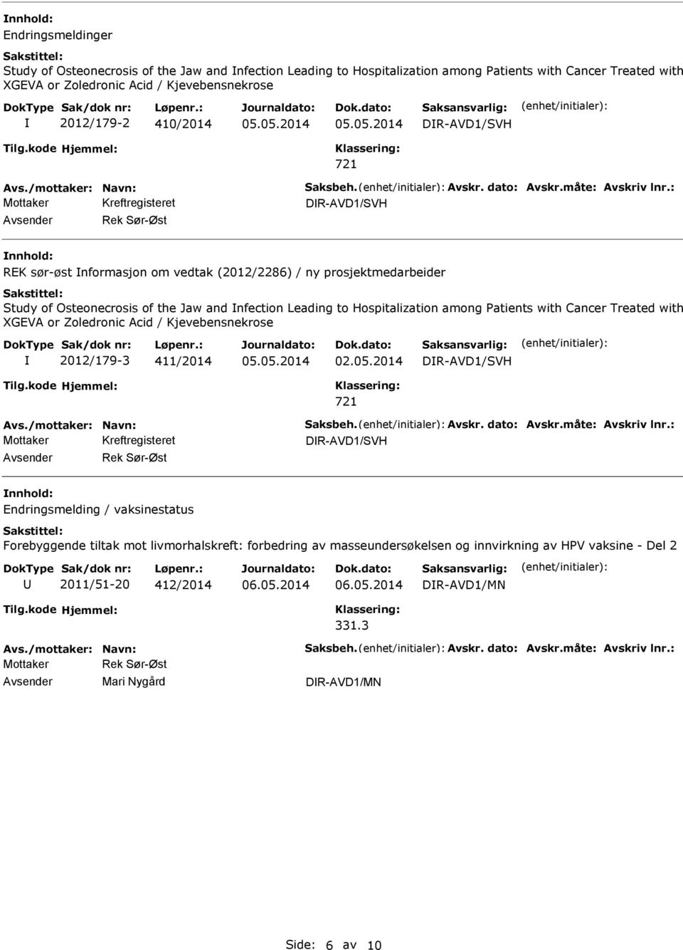 among Patients with Cancer Treated with XGEVA or Zoledronic Acid / Kjevebensnekrose 2012/179-3 411/2014 02.05.