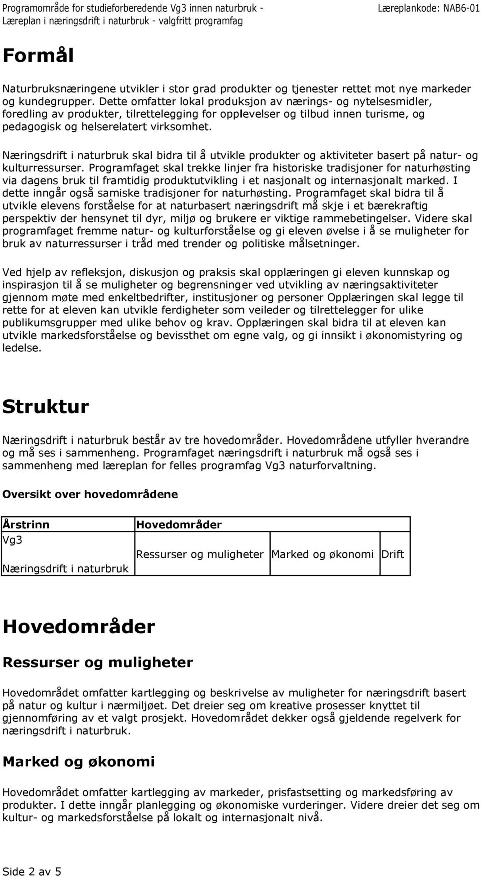 Næringsdrift i naturbruk skal bidra til å utvikle produkter og aktiviteter basert på natur- og kulturressurser.