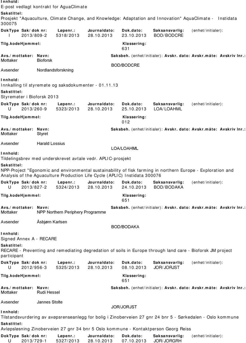 APLIC-prosjekt NPP-Project "Egonomic and environmental sustainability of fisk farming in northern Europe - Exploration and Analysis of the Aguaculture Production Life Cycle (APLIC) Instidata 300076 U