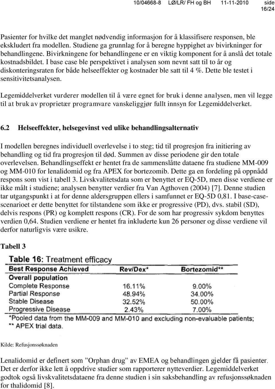 I base case ble perspektivet i analysen som nevnt satt til to år og diskonteringsraten for både helseeffekter og kostnader ble satt til 4 %. Dette ble testet i sensitivitetsanalysen.