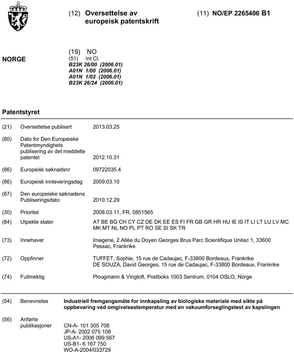 4 (86) Europeisk innleveringsdag 09.03.