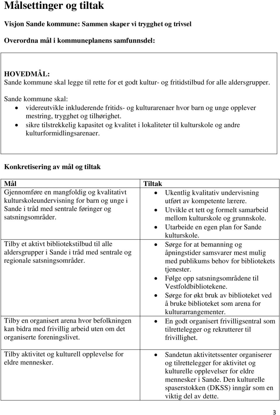 sikre tilstrekkelig kapasitet og kvalitet i lokaliteter til kulturskole og andre kulturformidlingsarenaer.