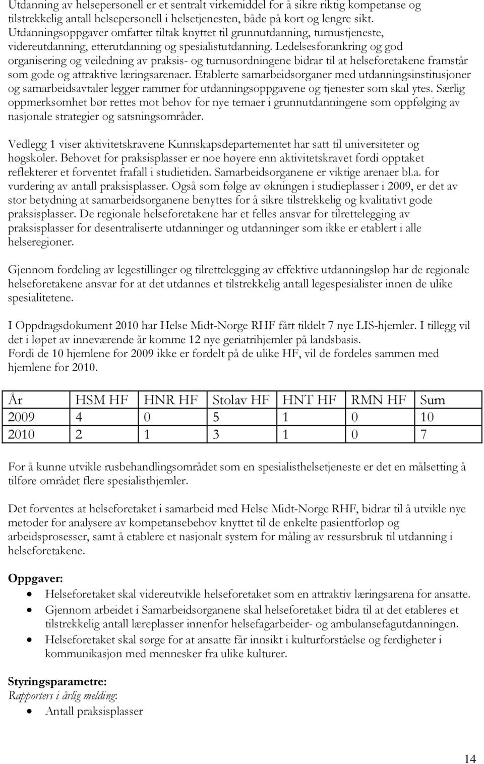 Ledelsesforankring og god organisering og veiledning av praksis- og turnusordningene bidrar til at helseforetakene framstår som gode og attraktive læringsarenaer.