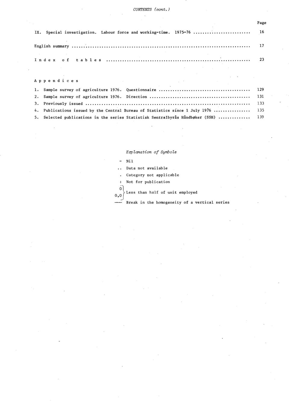 Publications issued by the Central Bureau of Statistics since July 9,6 35 5.