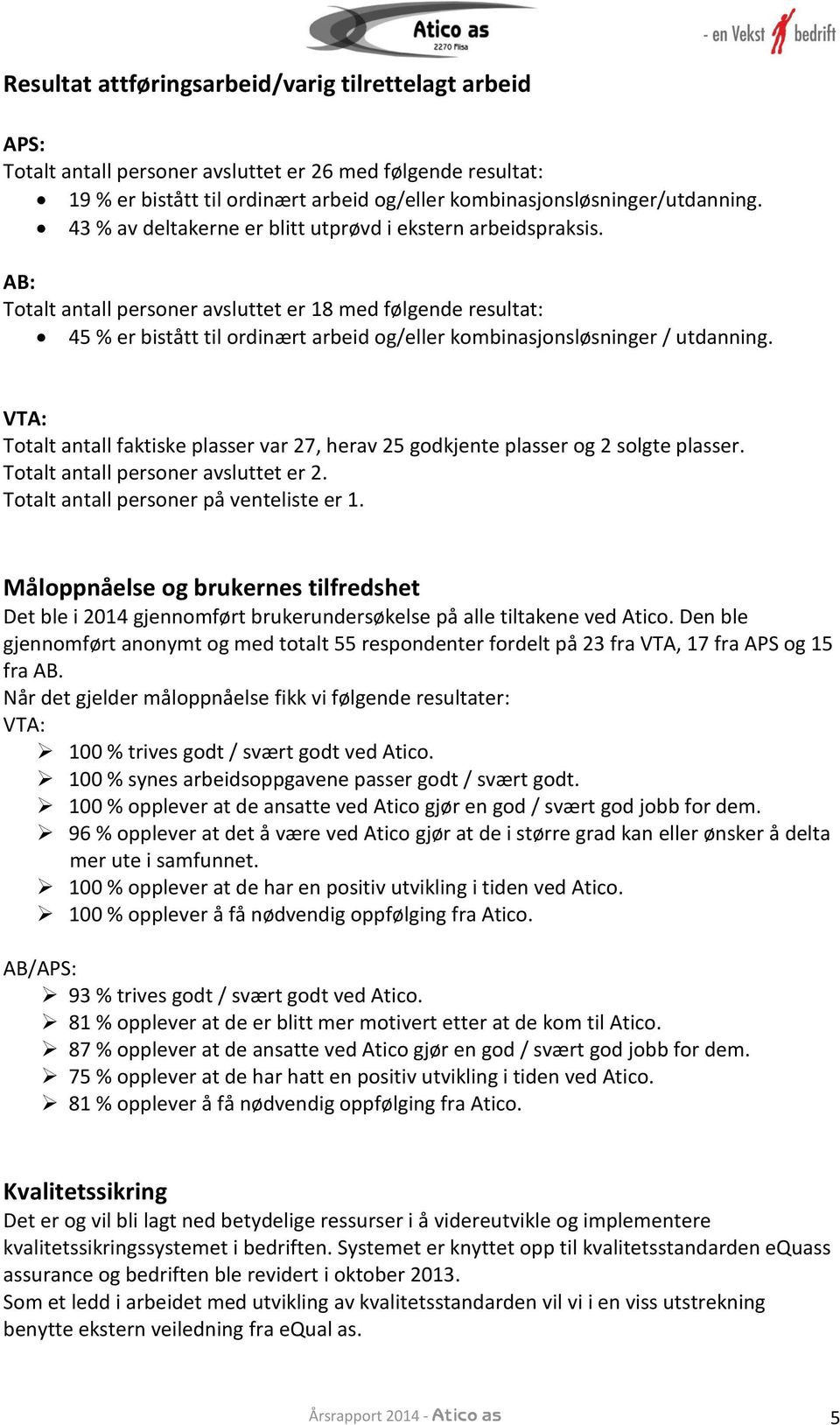 AB: Totalt antall personer avsluttet er 18 med følgende resultat: 45 % er bistått til ordinært arbeid og/eller kombinasjonsløsninger / utdanning.