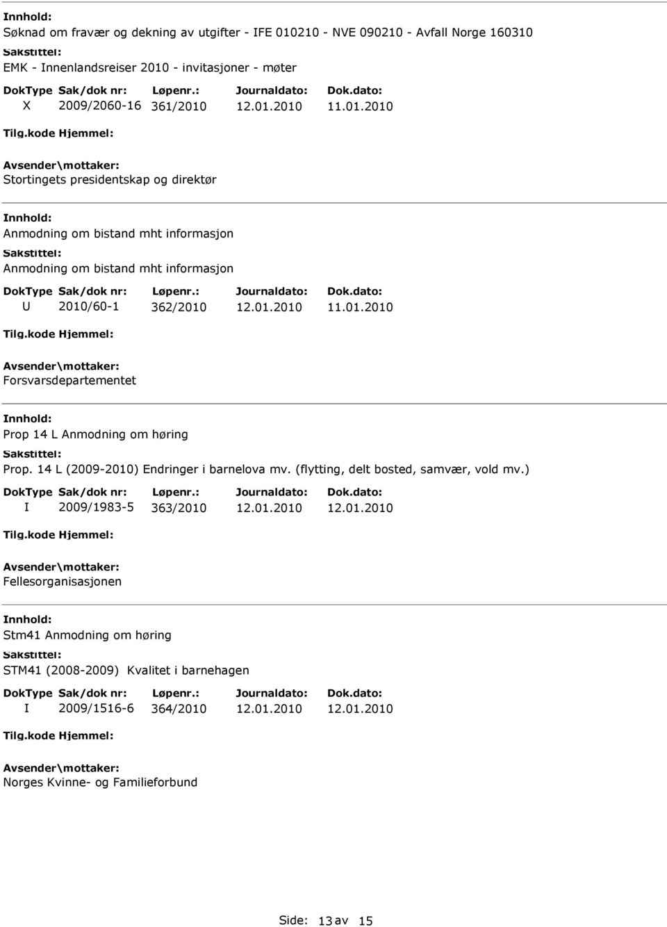 Forsvarsdepartementet nnhold: Prop 14 L Anmodning om høring Prop. 14 L (2009-2010) Endringer i barnelova mv. (flytting, delt bosted, samvær, vold mv.