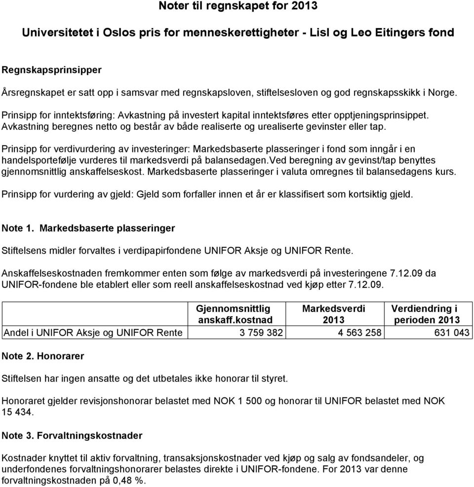 Avkastning beregnes netto og består av både realiserte og urealiserte gevinster eller tap.