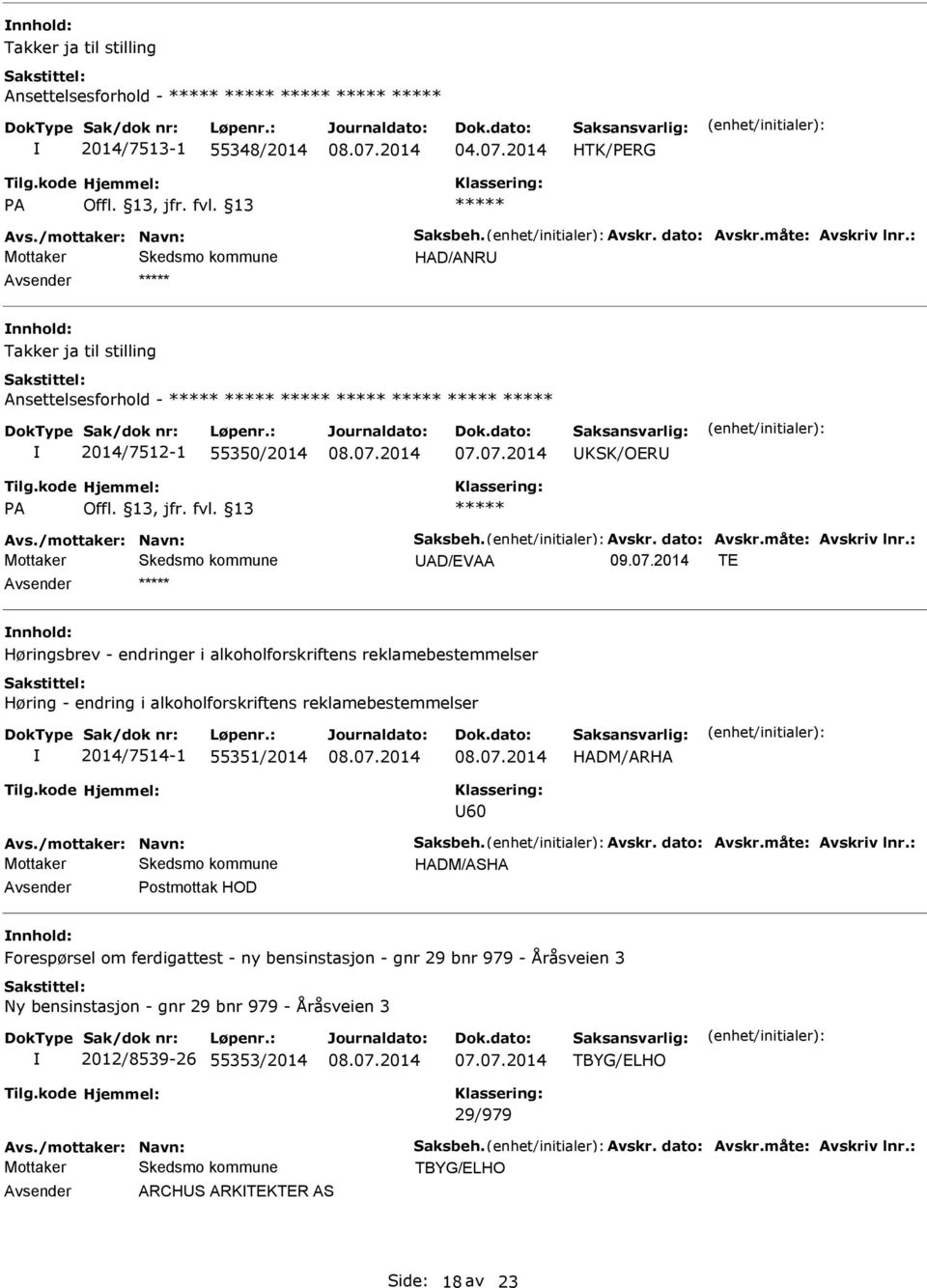 07.2014 KSK/OER P Offl. 13, jfr. fvl. 13 D/EV 09.07.2014 TE nnhold: Høringsbrev - endringer i alkoholforskriftens reklamebestemmelser Høring - endring i alkoholforskriftens