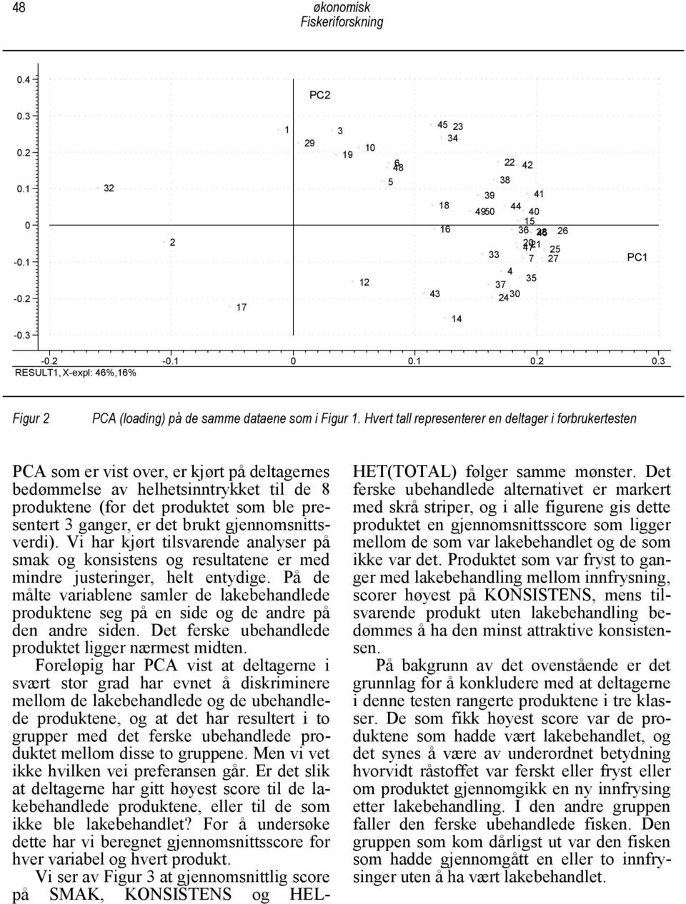 ganger, er det brukt gjennomsnittsverdi). Vi har kjørt tilsvarende analyser på smak og konsistens og resultatene er med mindre justeringer, helt entydige.