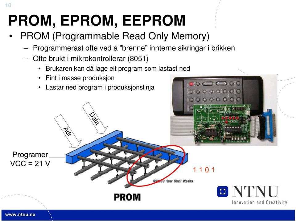 i mikrokontrollerar (8051) Brukaren kan då lage eit program som lastast