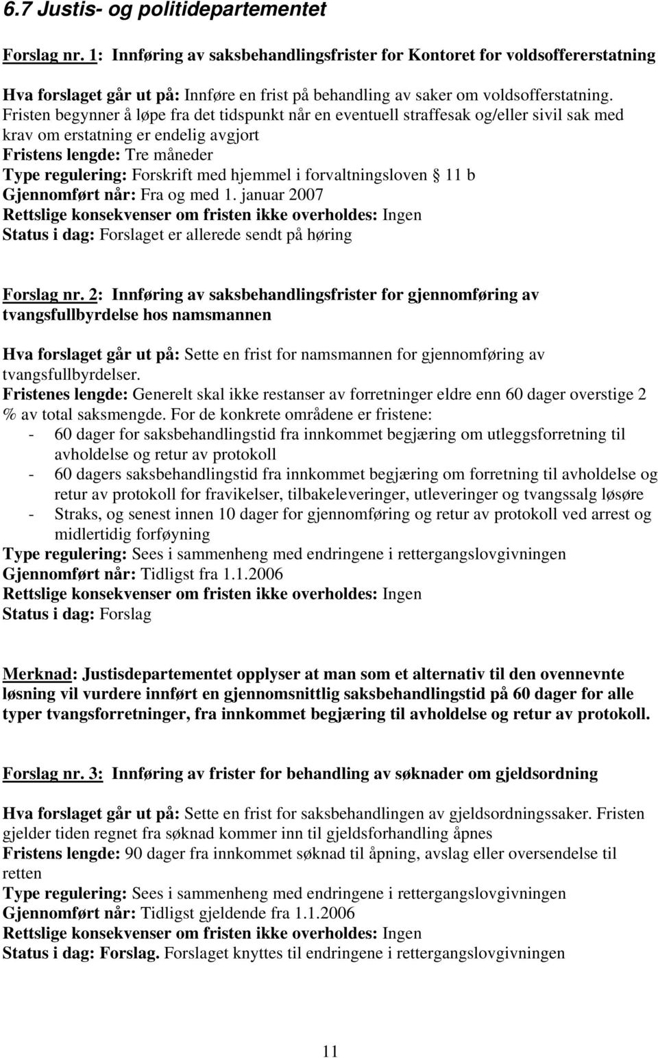 Fristen begynner å løpe fra det tidspunkt når en eventuell straffesak og/eller sivil sak med krav om erstatning er endelig avgjort Fristens lengde: Tre måneder Type regulering: Forskrift med hjemmel