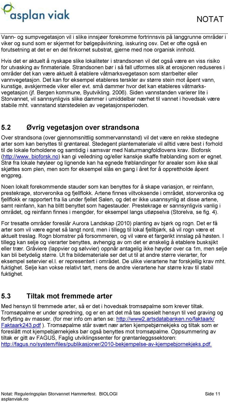 Hvis det er aktuelt å nyskape slike lokaliteter i strandsonen vil det også være en viss risiko for utvasking av finmateriale.