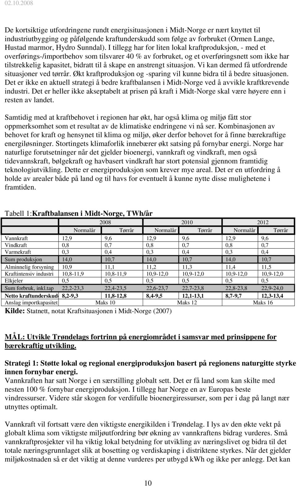 I tillegg har for liten lokal kraftproduksjon, - med et overførings-/importbehov som tilsvarer 40 % av forbruket, og et overføringsnett som ikke har tilstrekkelig kapasitet, bidratt til å skape en