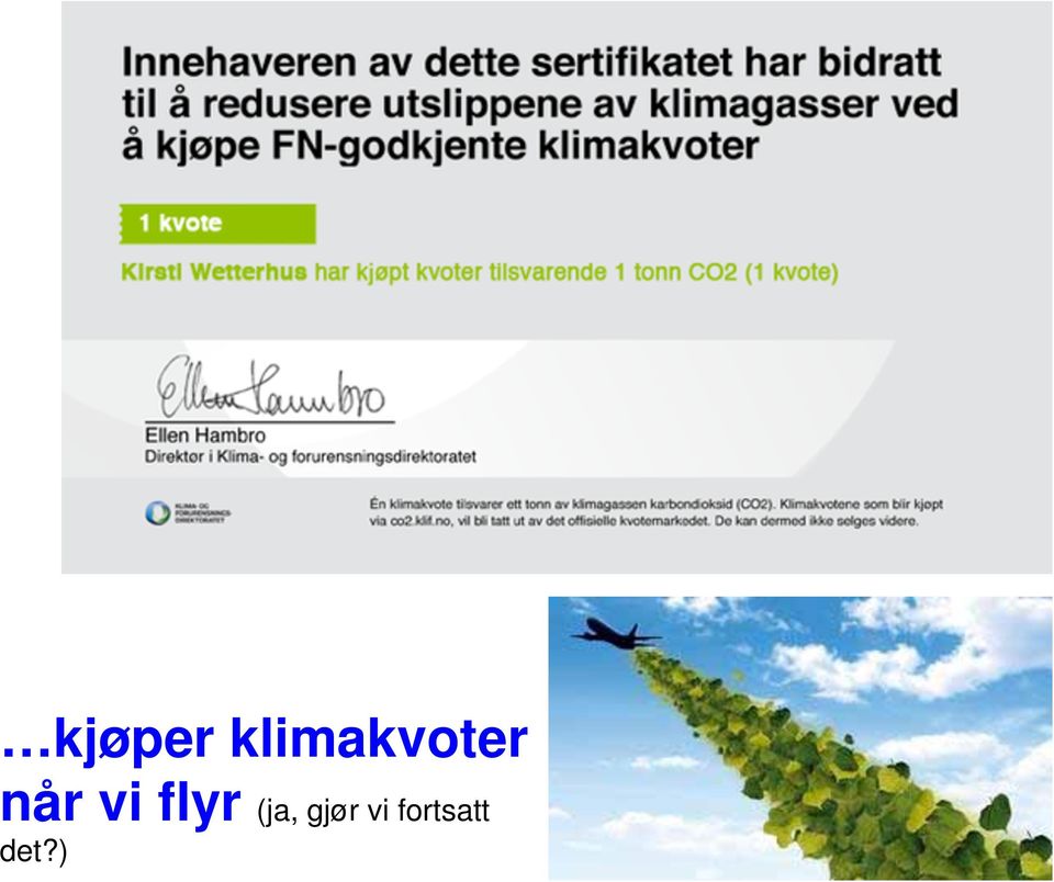 når vi flyr