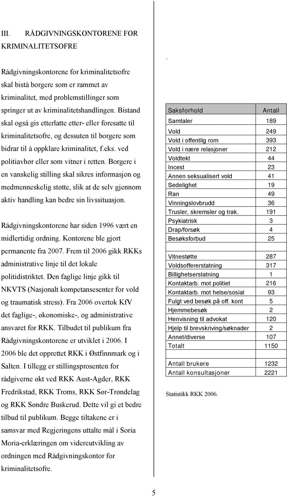 Bistand Saksforhold Antall skal også gis etterlatte etter- eller foresatte til kriminalitetsofre, og dessuten til borgere som bidrar til å oppklare kriminalitet, f.eks.