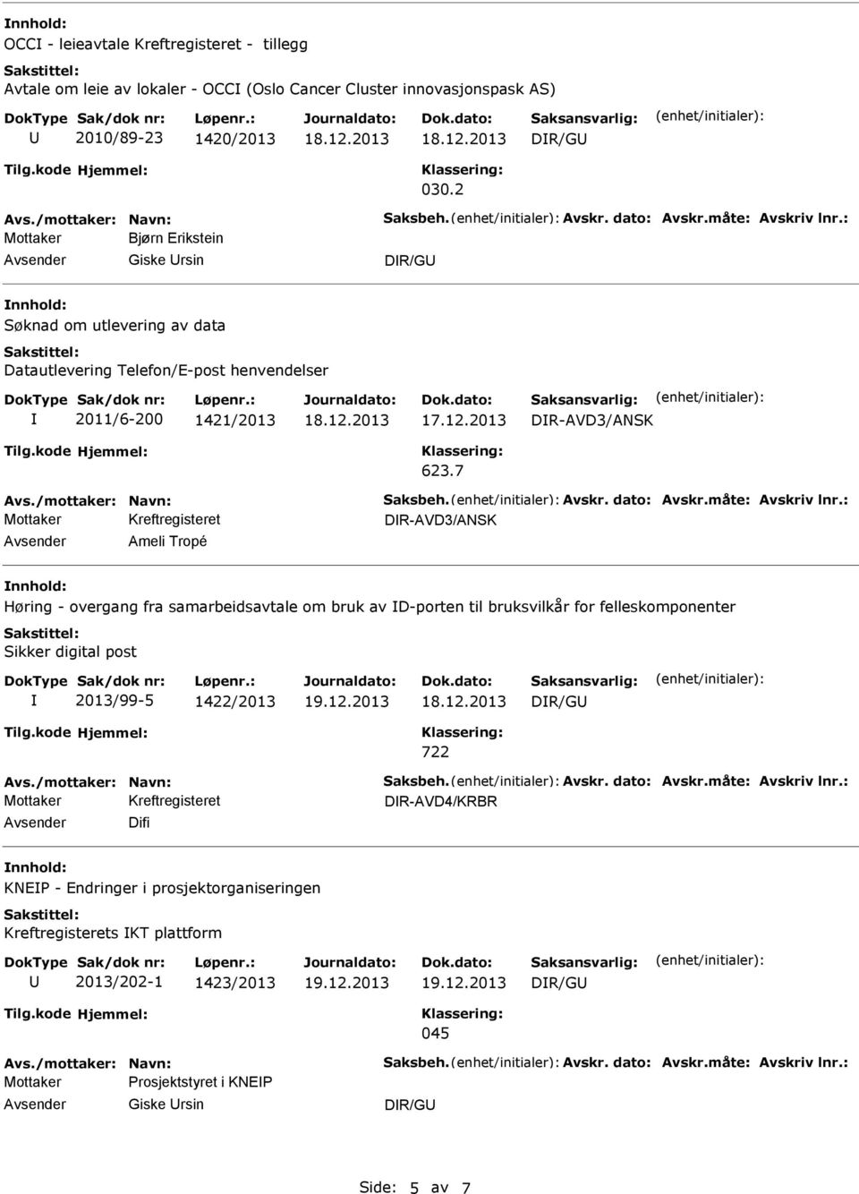 7 DR-AVD3/ANSK DR-AVD3/ANSK Ameli Tropé Høring - overgang fra samarbeidsavtale om bruk av D-porten til bruksvilkår for felleskomponenter Sikker digital