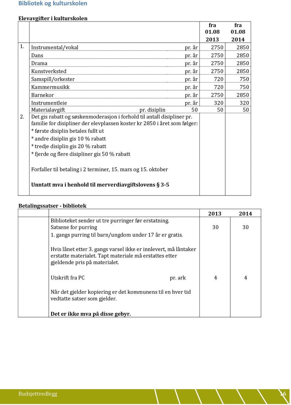 Det gis rabatt og søskenmoderasjon i forhold til antall disipliner pr.