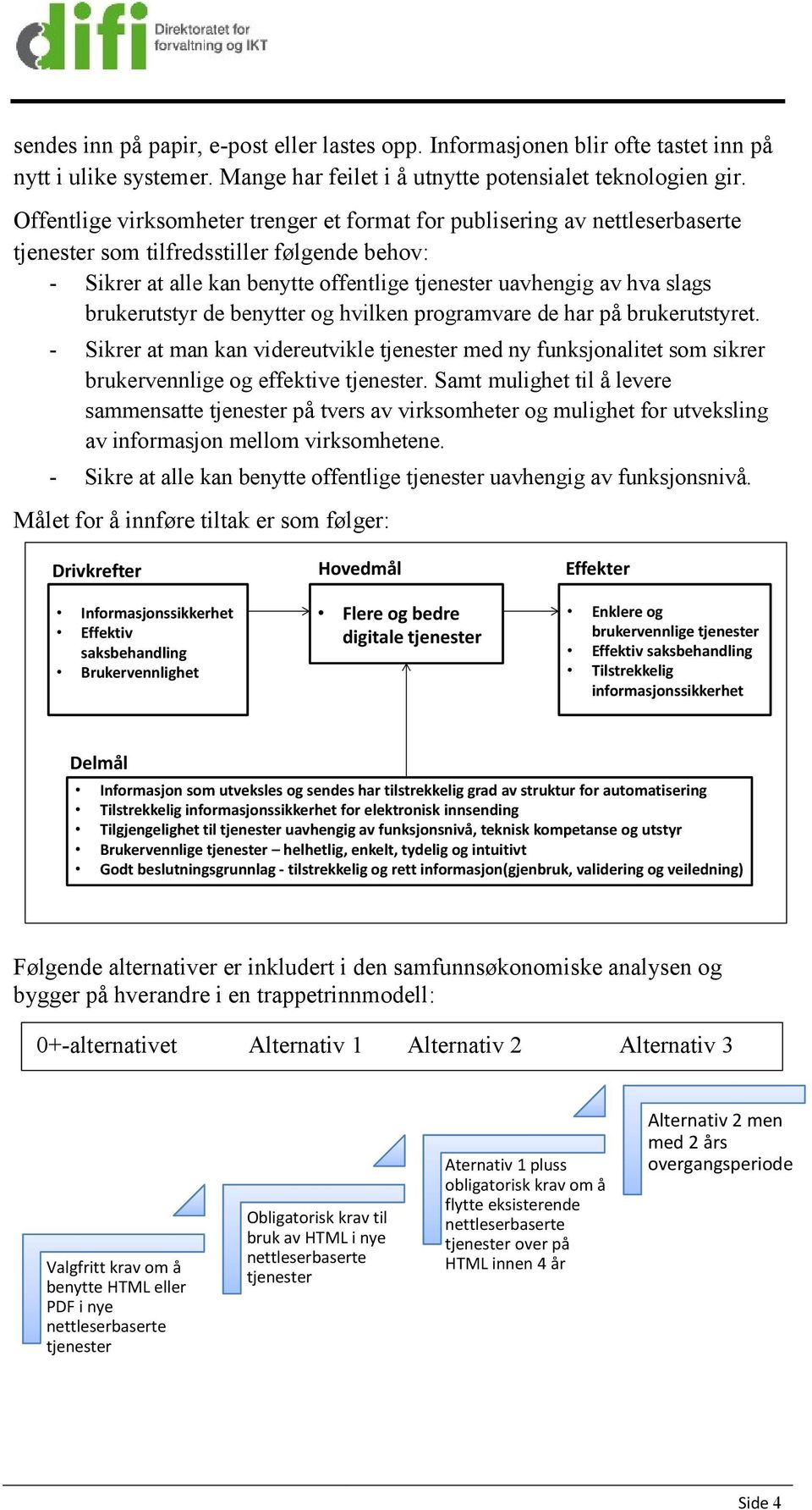 brukerutstyr de benytter og hvilken programvare de har på brukerutstyret. - Sikrer at man kan videreutvikle tjenester med ny funksjonalitet som sikrer brukervennlige og effektive tjenester.