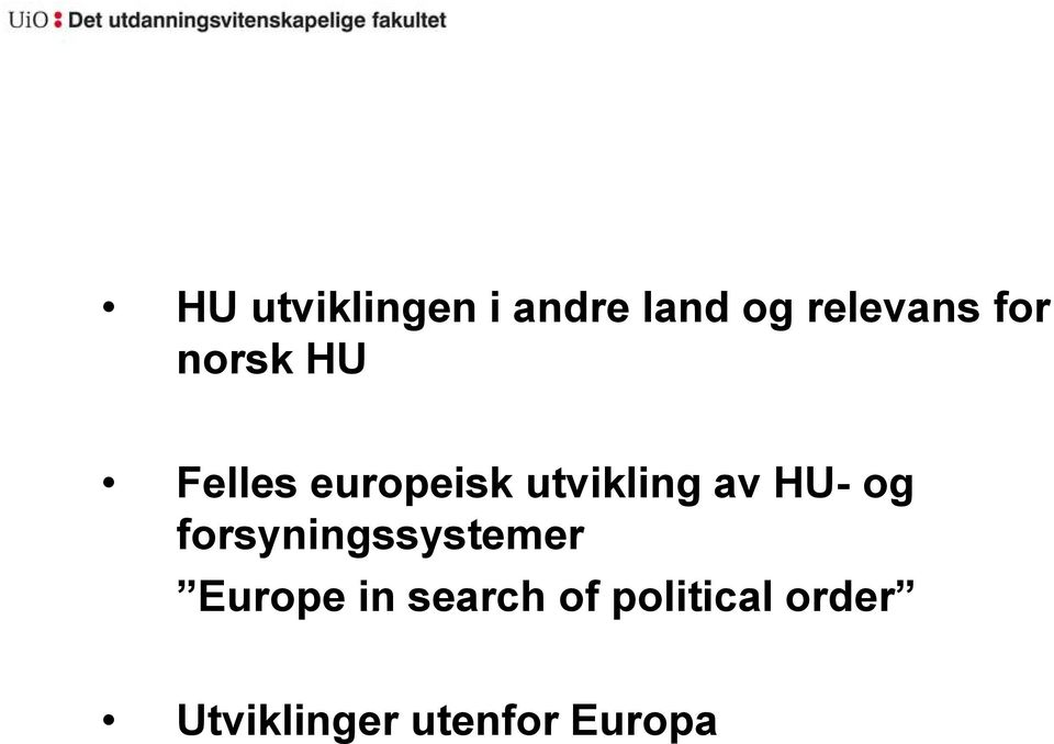HU- og forsyningssystemer Europe in search