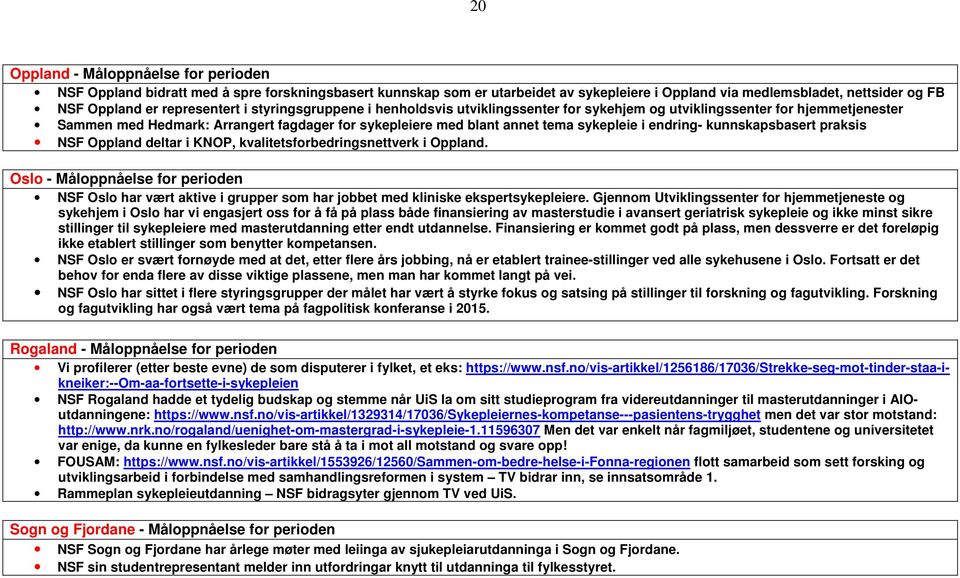 sykepleie i endring- kunnskapsbasert praksis NSF Oppland deltar i KNOP, kvalitetsforbedringsnettverk i Oppland.