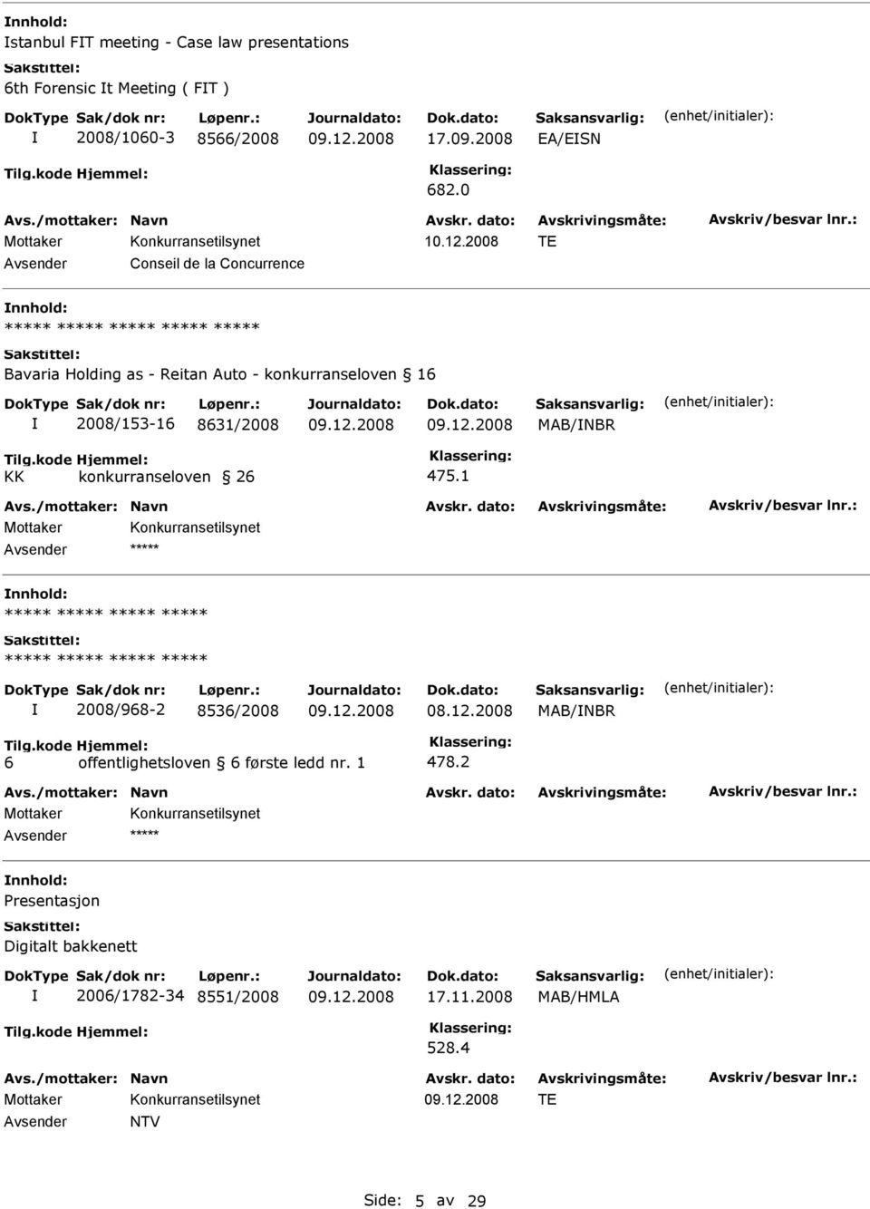 0 TE Conseil de la Concurrence Bavaria Holding as - Reitan Auto - konkurranseloven 16 2008/153-16 8631/2008