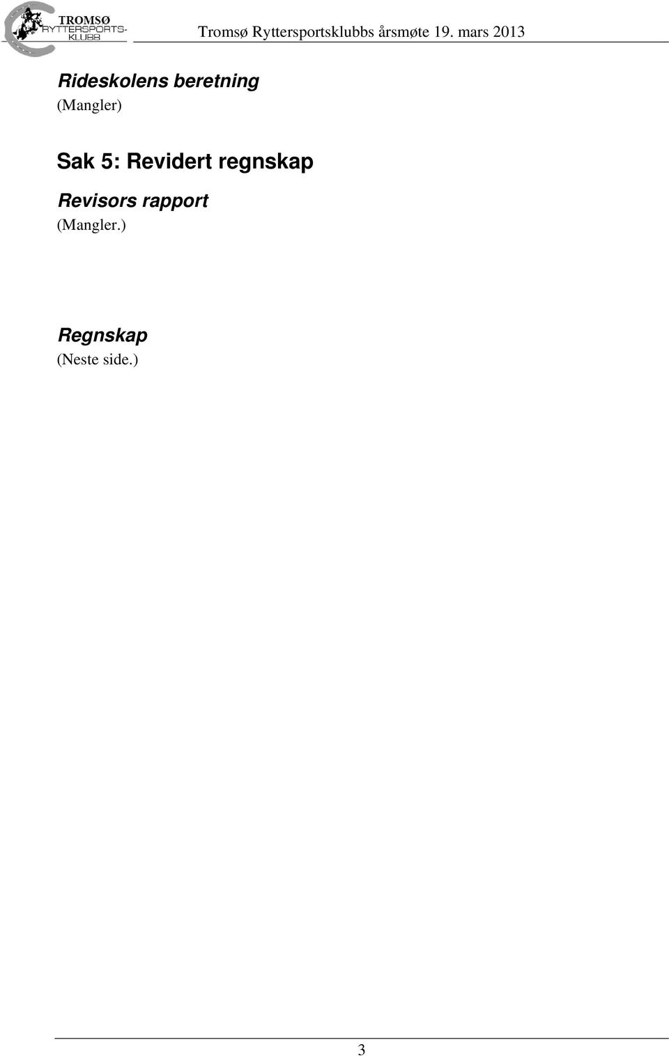 regnskap Revisors rapport