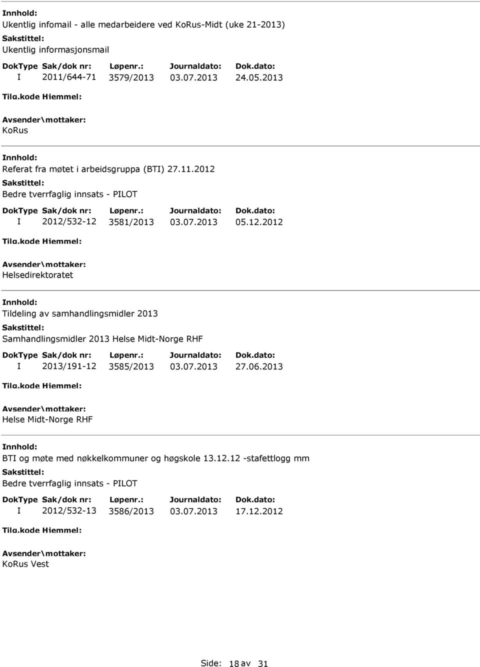 Bedre tverrfaglig innsats - PLOT 2012/