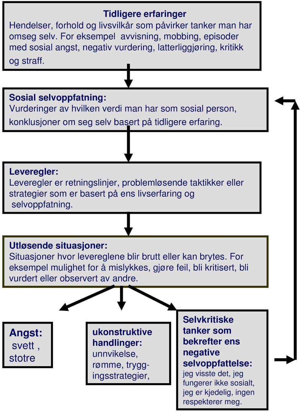 Sosial selvoppfatning: Vurderinger av hvilken verdi man har som sosial person, konklusjoner om seg selv basert på tidligere erfaring.