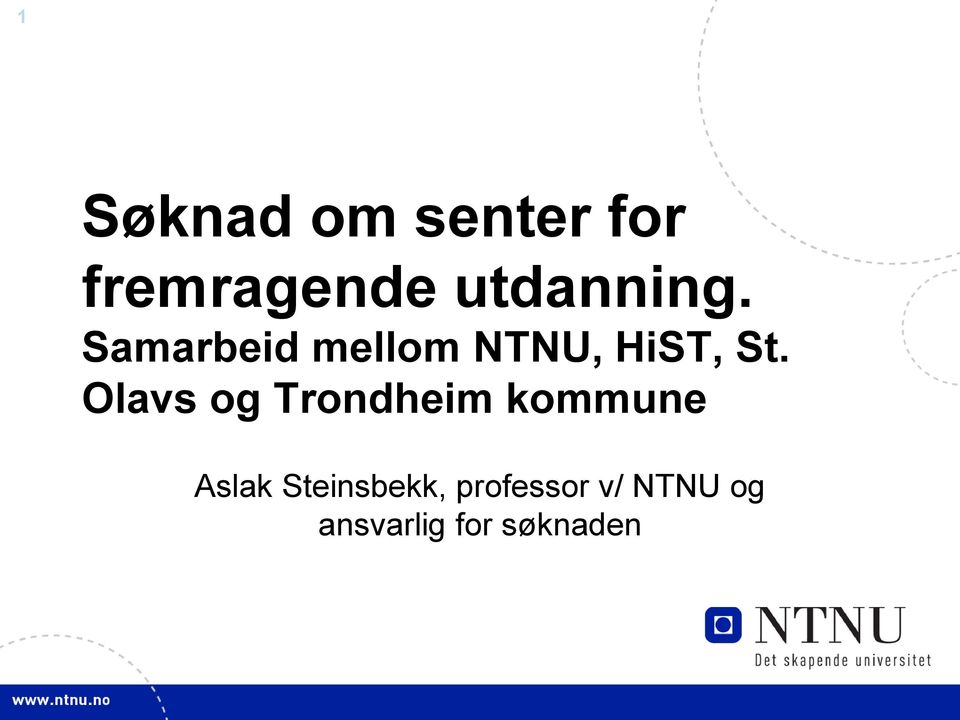 Samarbeid mellom NTNU, HiST, St.