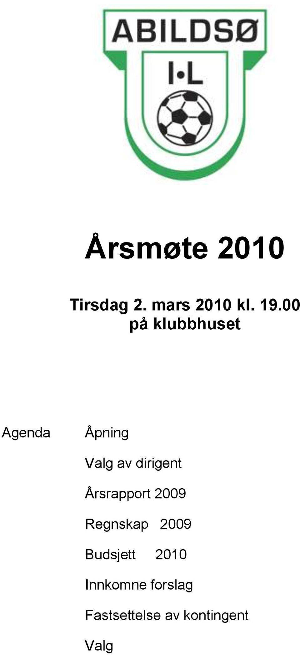 dirigent Årsrapport 2009 Regnskap 2009