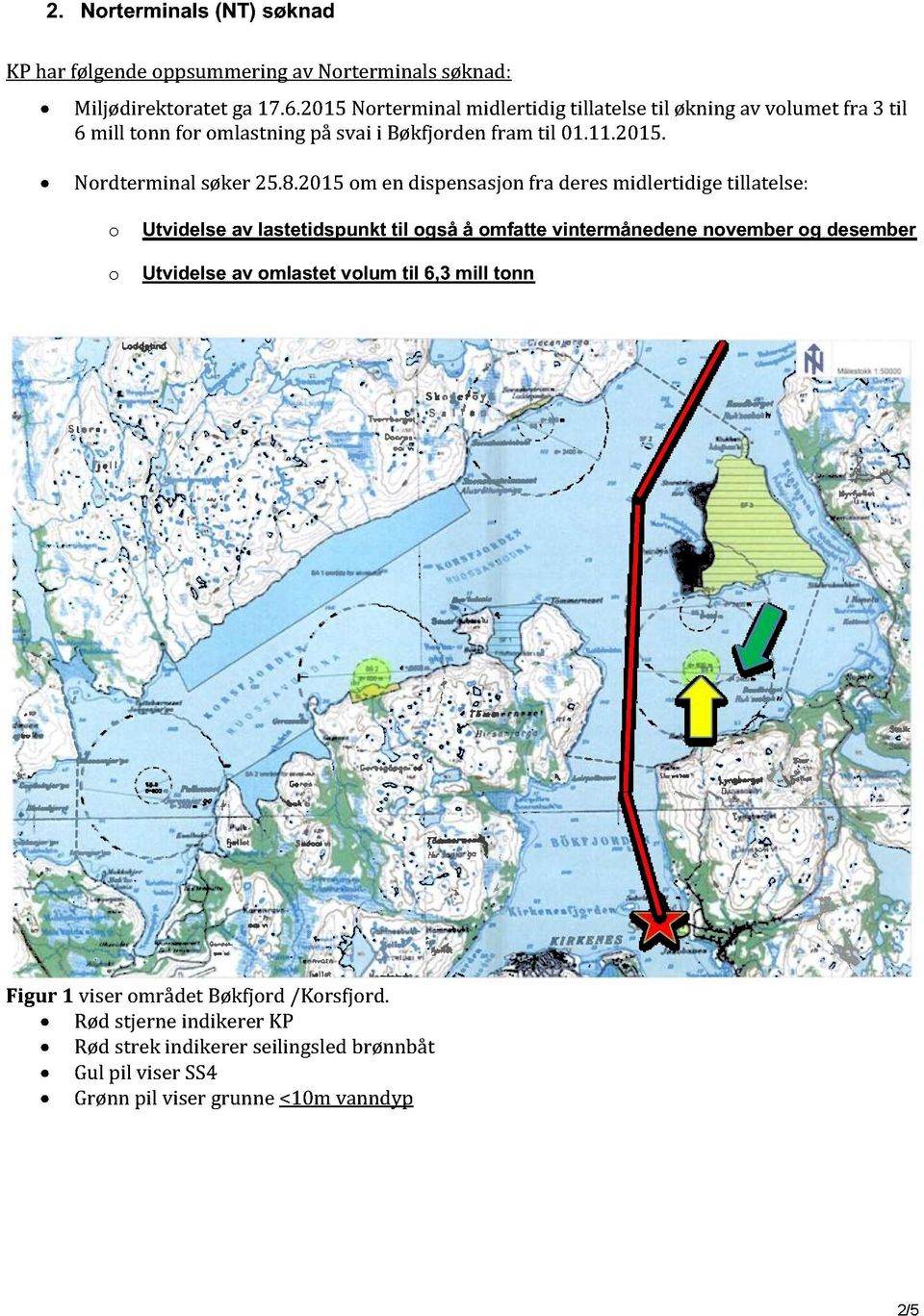 8.2015m en dispensasjnfra deresmidlertidige tillatelse: Utvidelse av lastetidspunkt til gså å mfatte vintermånedene nvember g desember Utvidelse av