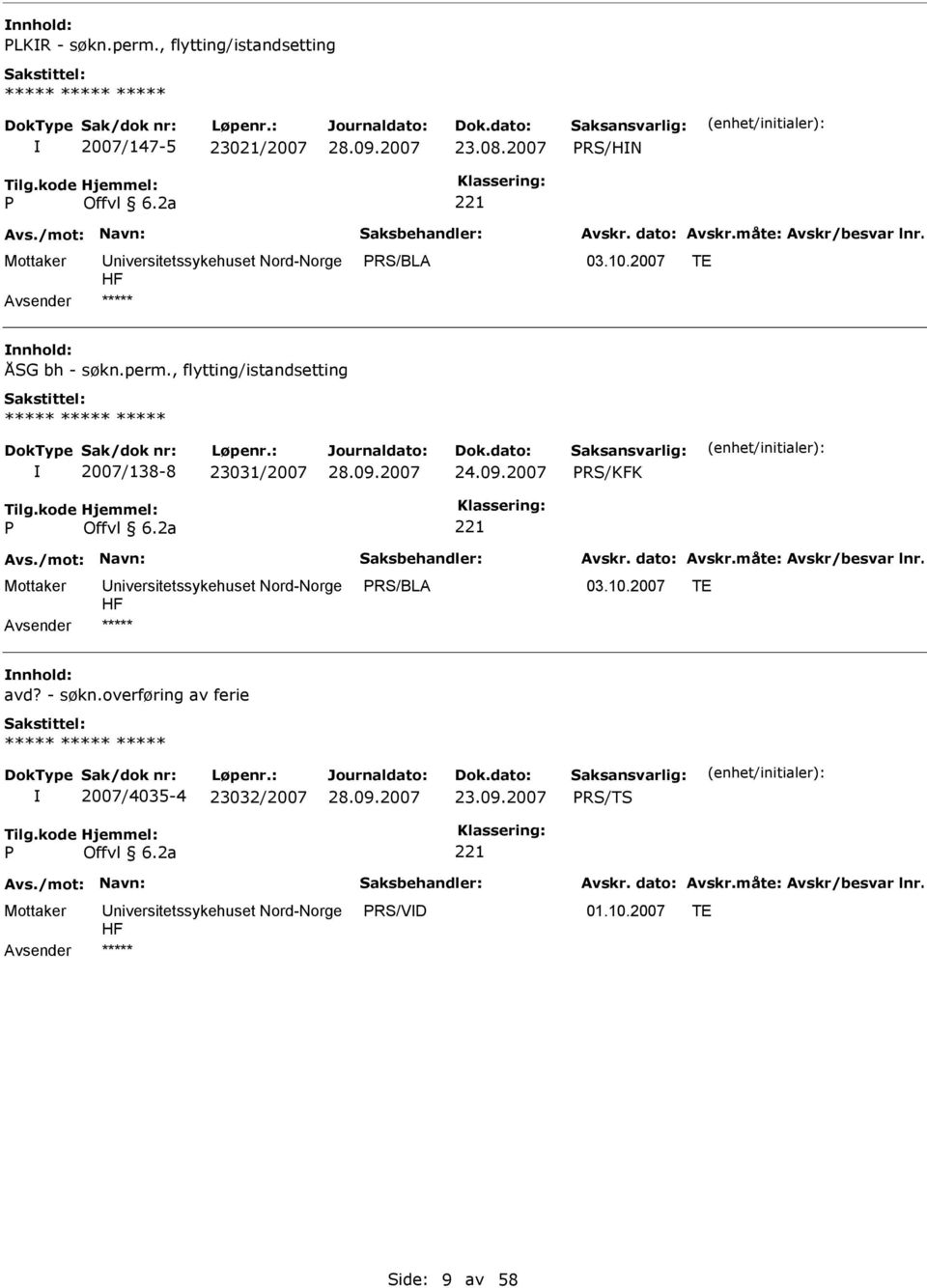 , flytting/istandsetting 2007/138-8 23031/2007 24.09.