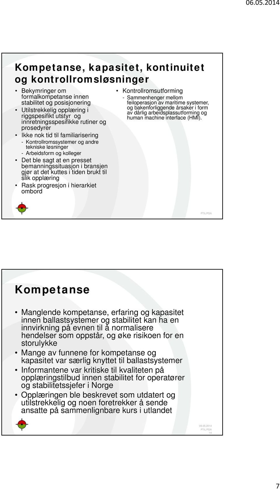 det kuttes i tiden brukt til slik opplæring Rask progresjon i hierarkiet ombord Kontrollromsutforming - Sammenhenger mellom feiloperasjon av maritime systemer, og bakenforliggende årsaker i form av