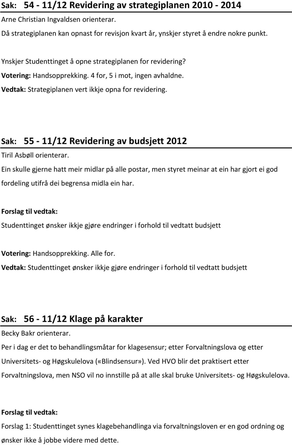 Sak: 55-11/12 Revidering av budsjett 2012 Tiril Asbøll orienterar.