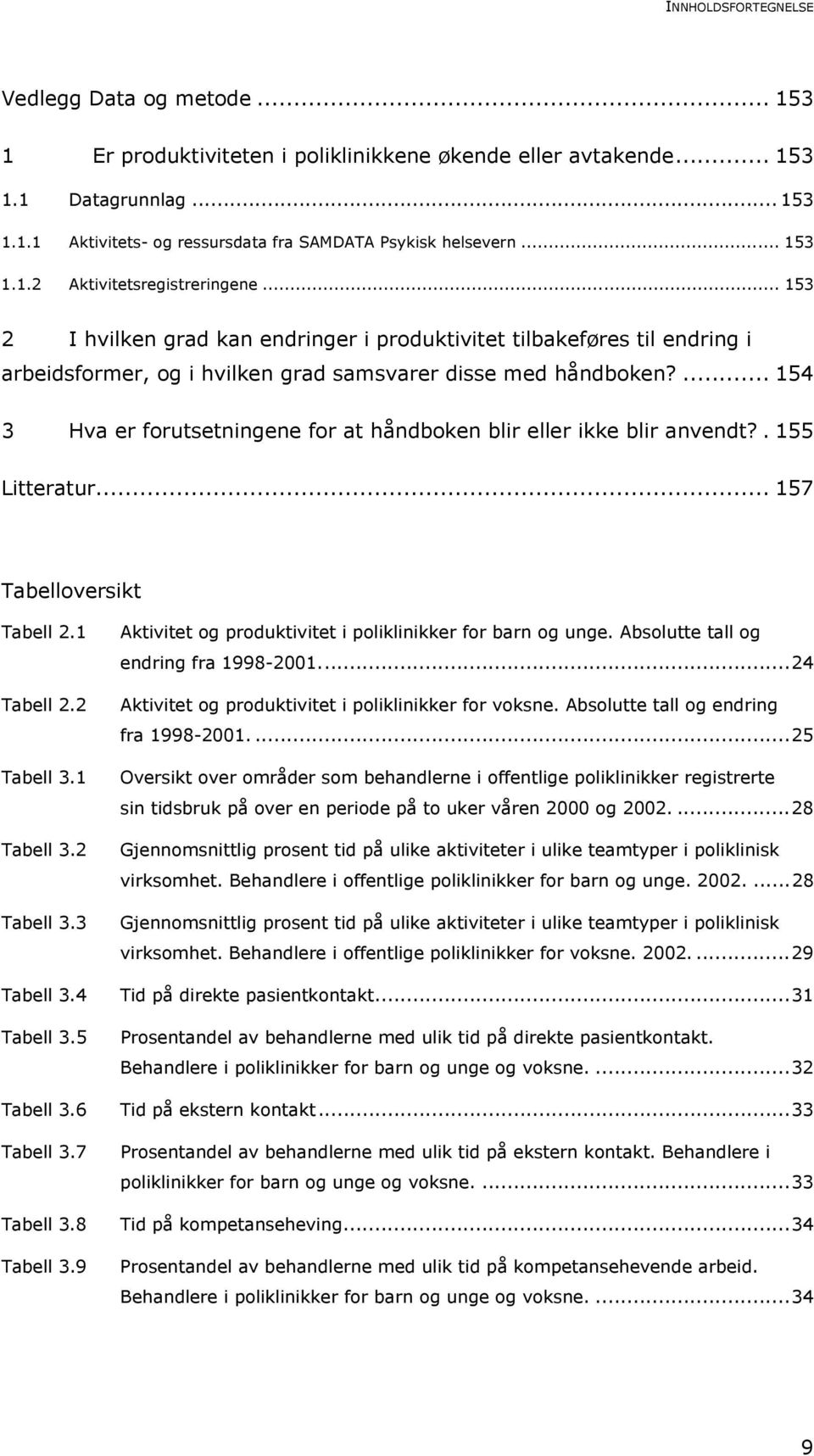 ... 154 3 Hva er forutsetningene for at håndboken blir eller ikke blir anvendt?. 155 Litteratur... 157 Tabelloversikt Tabell 2.1 Tabell 2.2 Tabell 3.1 Tabell 3.2 Tabell 3.3 Tabell 3.4 Tabell 3.