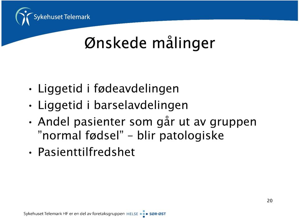 barselavdelingen Andel pasienter som går