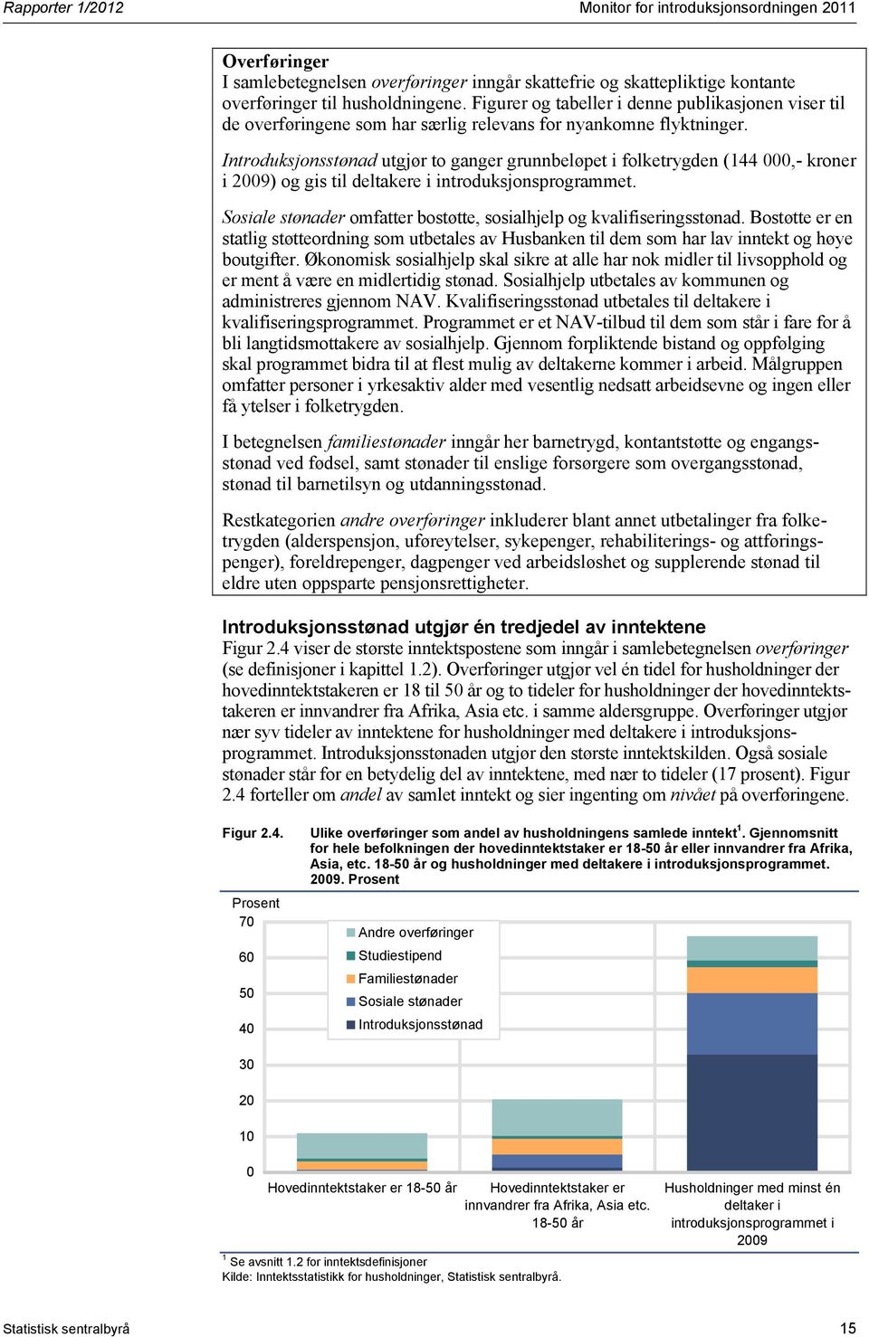 Introduksjonsstønad utgjør to ganger grunnbeløpet i folketrygden (144 000,- kroner i 2009) og gis til deltakere i introduksjonsprogrammet.