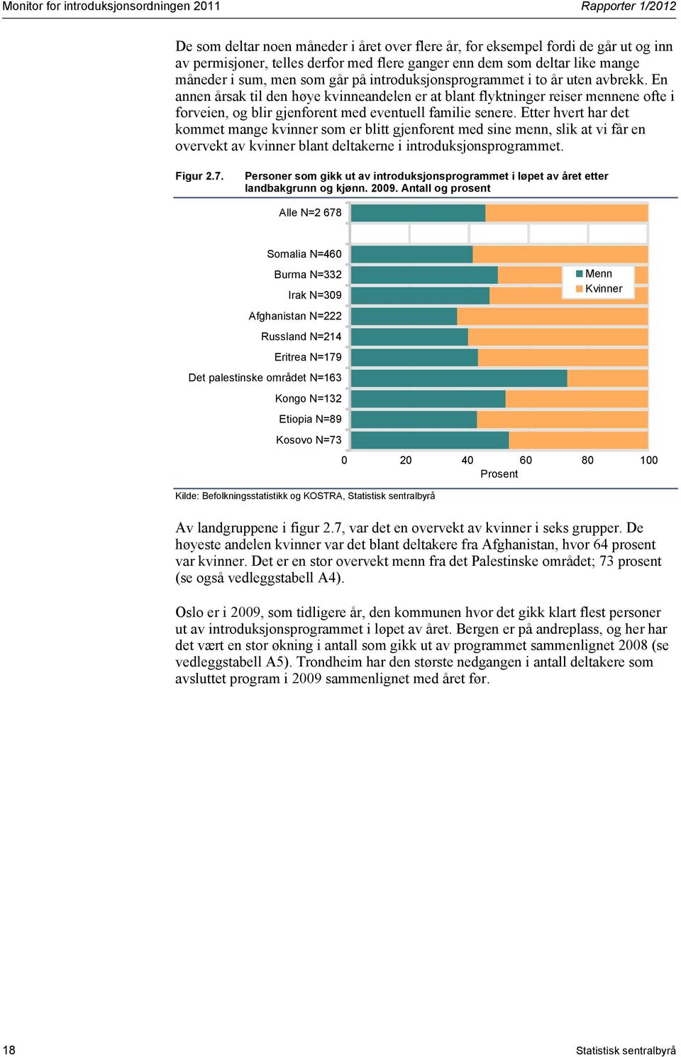 En annen årsak til den høye kvinneandelen er at blant flyktninger reiser mennene ofte i forveien, og blir gjenforent med eventuell familie senere.