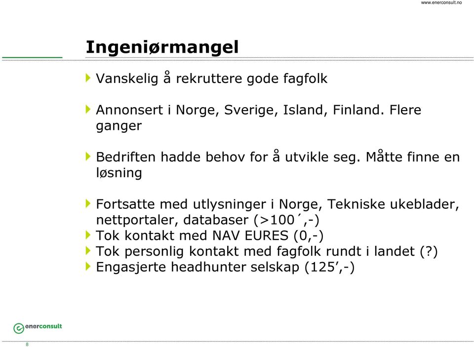 Måtte finne en løsning Fortsatte med utlysninger i Norge, Tekniske ukeblader, nettportaler,