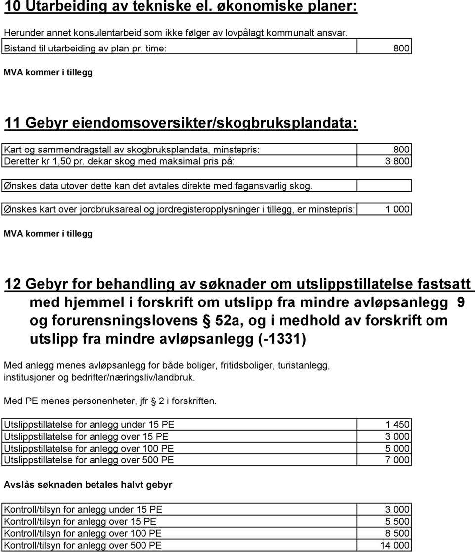 dekar skog med maksimal pris på: 3 800 Ønskes data utover dette kan det avtales direkte med fagansvarlig skog.