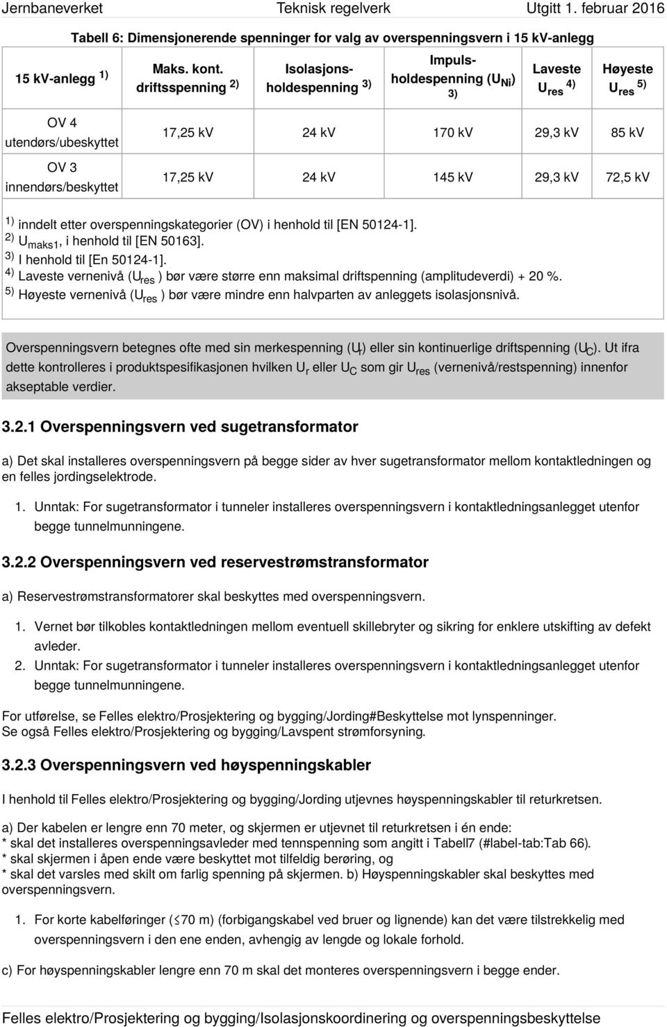 17,25 kv 24 kv 145 kv 29,3 kv 72,5 kv 1) inndelt etter overspenningskategorier (OV) i henhold til [EN 50124-1]. 2) U maks1, i henhold til [EN 50163]. 3) I henhold til [En 50124-1].