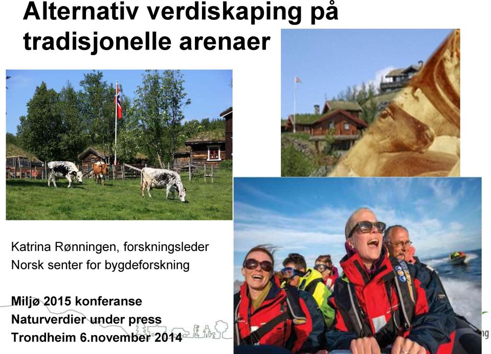 Norsk senter for bygdeforskning Miljø 2015