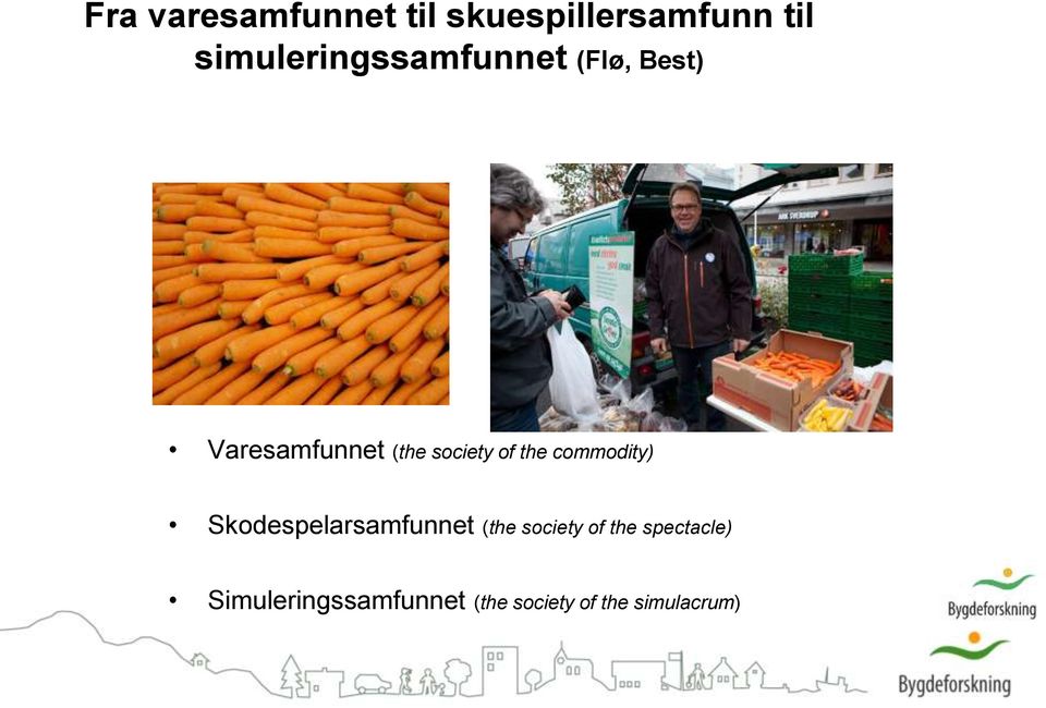 society of the commodity) Skodespelarsamfunnet (the