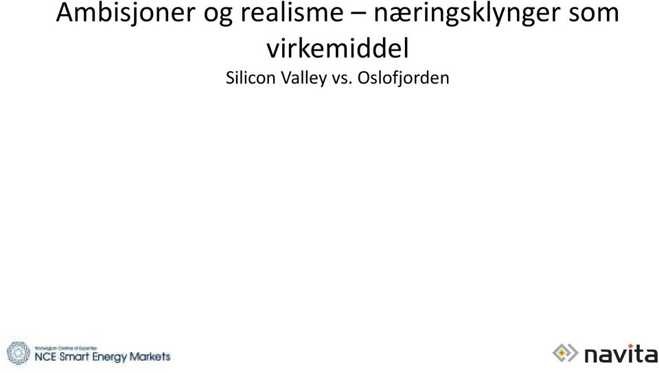 næringsklynger som