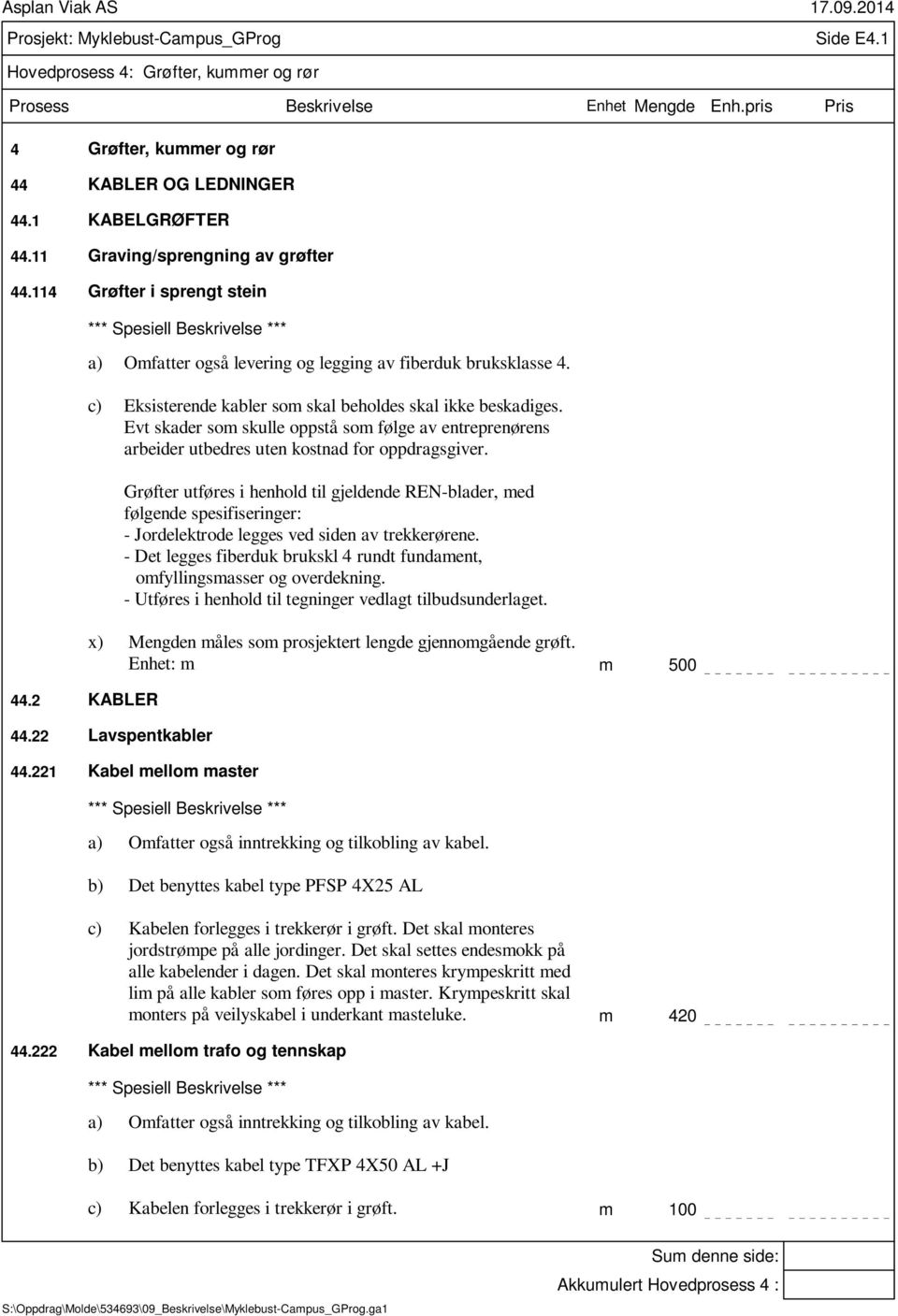 Evt skader som skulle oppstå som følge av entreprenørens arbeider utbedres uten kostnad for oppdragsgiver.