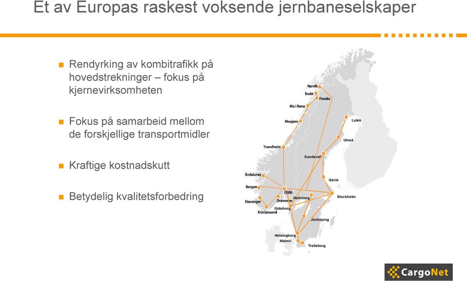 forskjellige transportmidler Umeå Luleå Kraftige kostnadskutt Sundsvall Gävle