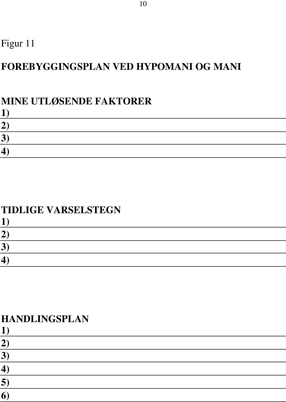 UTLØSENDE FAKTORER TIDLIGE